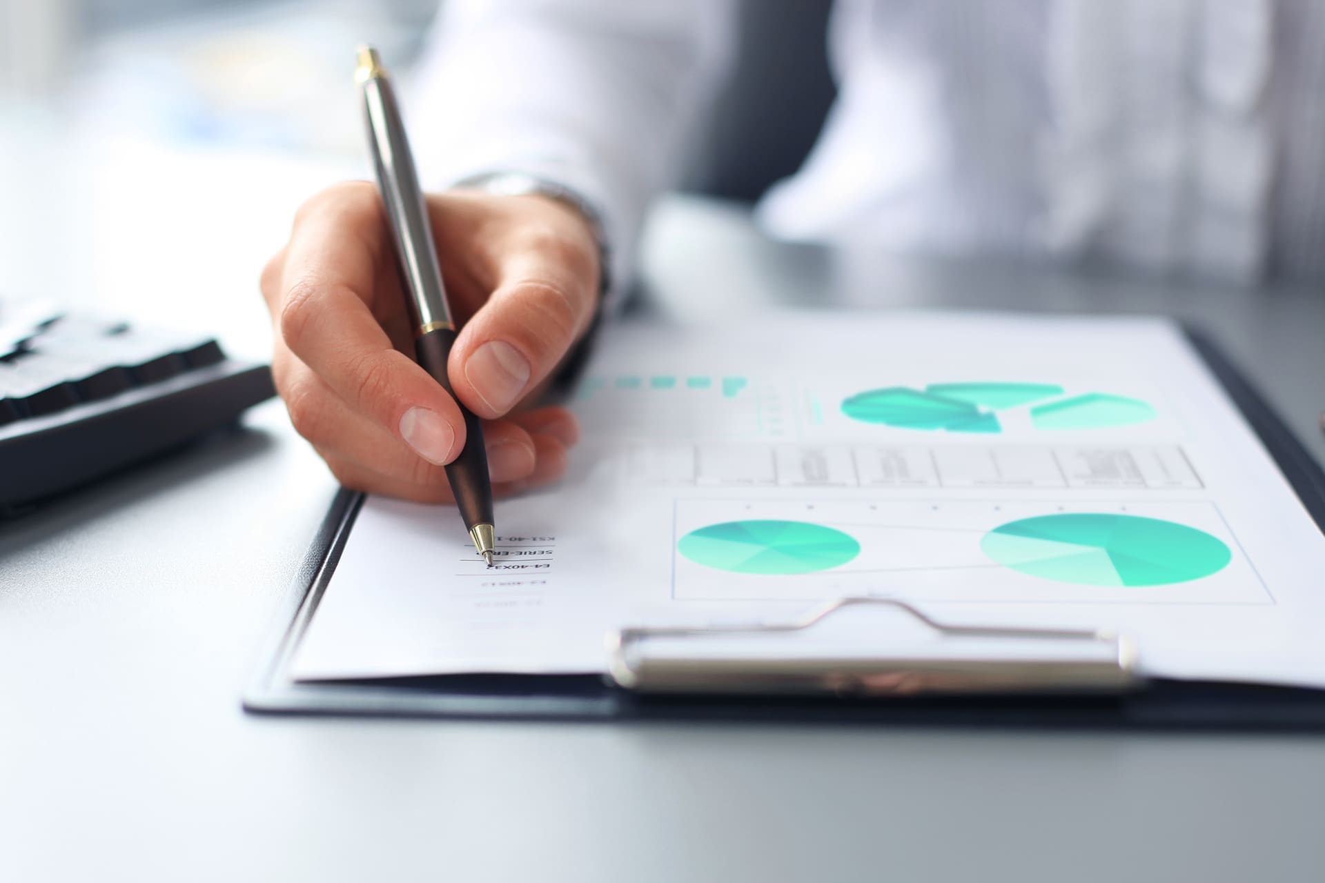 person reviewing financial documents